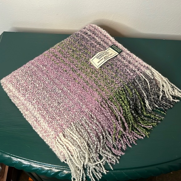 Mucros Weavers Accessories - Mucros Weavers Wool Cashmere Blend Made in Ireland Multicolor Scarf w/ Fringe